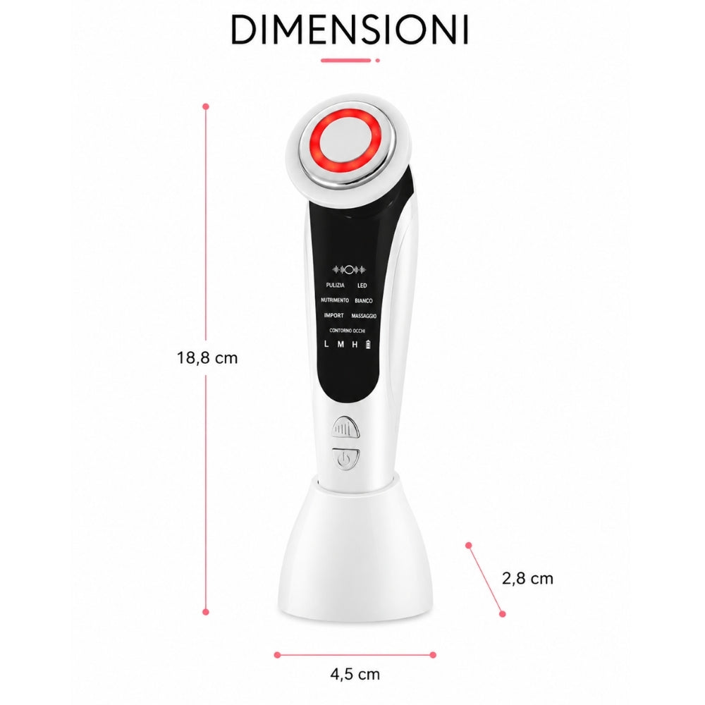 AuraTech ™ - Massaggiatore facciale con Terapia a Led